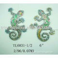 Polyresin plated lizard magnet